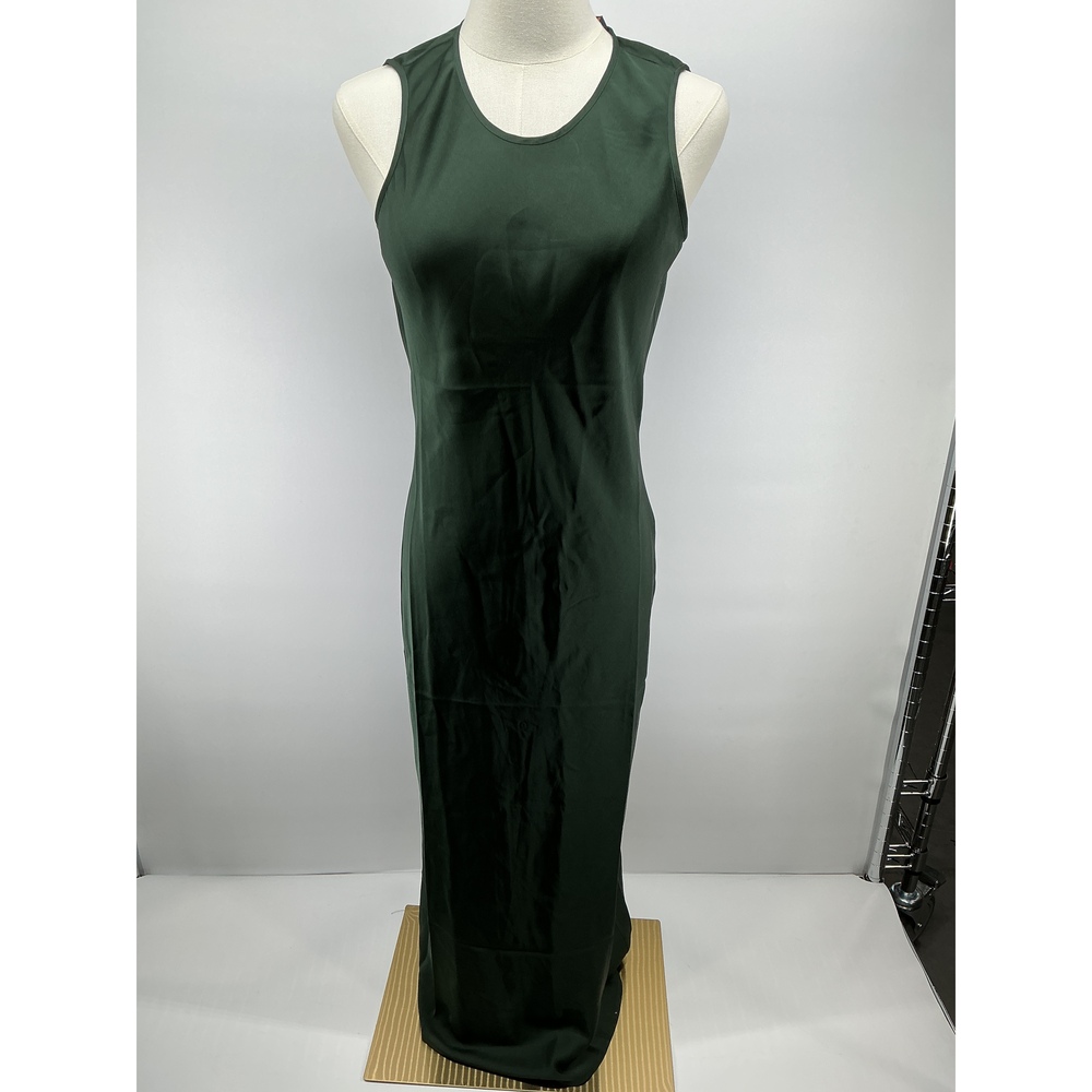 Washable Stretch Silk Tank Midi Dress